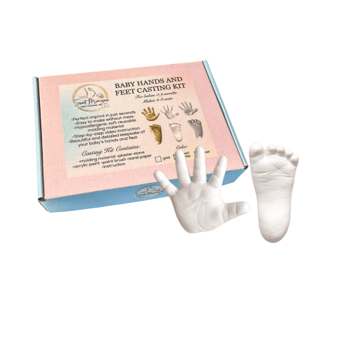 Sweet Memories Baby Hands and Feet Casting kit for Babies 0-9 Months, Makes 2-8 Casts - DIY Hand and Footprint Keepsake, Infant Imprints, New mom Baby Shower Christmas Gift
