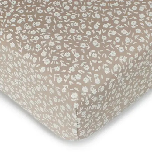 Organic Sheets - Oatmeal Ditsy Floral