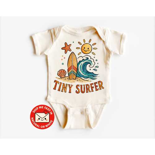 Tiny Surfer Baby Onesie®, Beach Baby Gift, Surf Baby Bodysuit