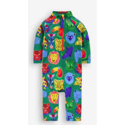Fun Sun Safe Surfsuit-Multi Animal Faces | Boden USA | 3-6 m