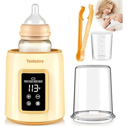 Bottle Warmer, Faster Heating Baby Milk Warmers for All Bottles with Accurate Temp Control Water Bath Tech and Auto Shut-Off, BPA-Free Multifunctional Bottle Warmer for Breastmilk and Formula