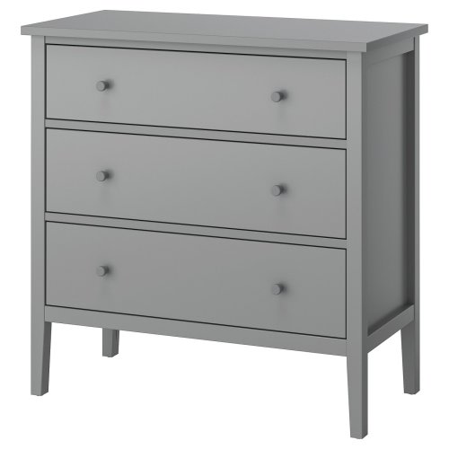 GULLABERG 3-drawer dresser - gray/anchor/unlock function 39x18 7/8x39 3/8 "