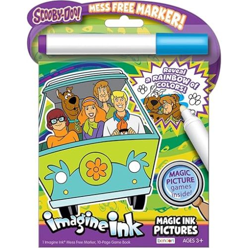 Bendon Scooby Doo Imagine Ink | Scooby Doo Coloring Activity Book | Pictures & Game Book with Mess Free Marker | Officially Licensed