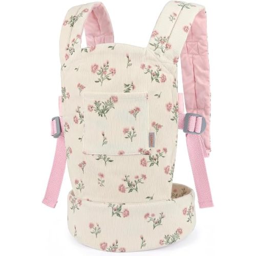 GAGAKU Corduroy Baby Doll Carrier with Adjustable Straps