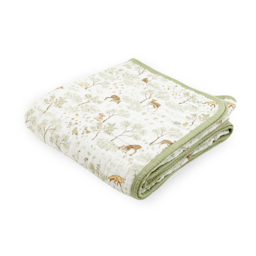 Original Cotton Muslin Quilt - Woodland Friends