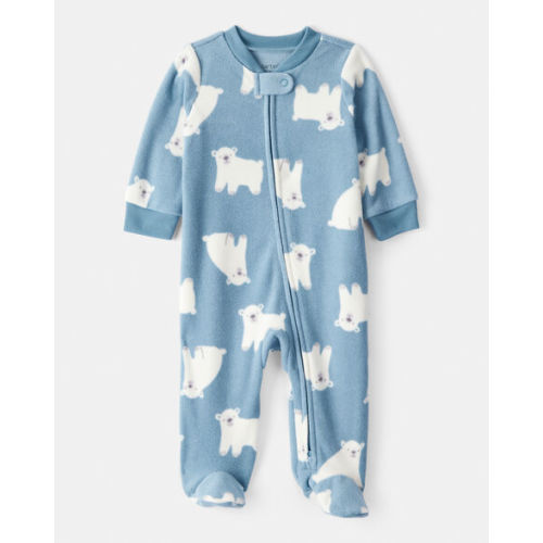Baby Boy Polar Bear Loose Fit Long-Sleeve Sleep & Play Pajamas - Blue - Carter's | Carter's