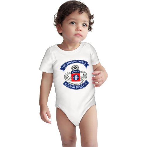 82nd Airborne Division Baby Bodysuit Short-Sleeve Baby Jumpsuits Breathable One-Piece Rompers For Newborn Infant