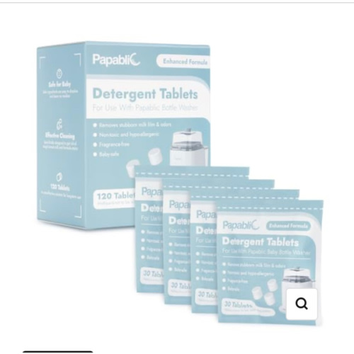 Papablic Official Detergent Deepclean Tablet for Papablic Baby Bottle Washer, 120 Count