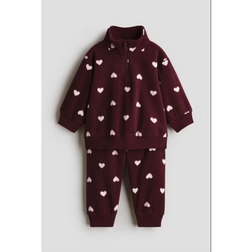H&M 2-Piece Printed Fleece Set