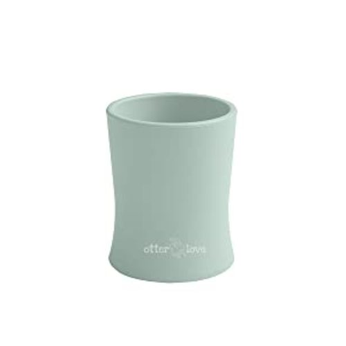 otterlove Silicone Baby & Toddler Training Cup - Pediatric OT Approved - 100% Platinum Pure LFGB Silicone - Unbreakable - Plastic Free - Tiny Cup Perfect for Baby Led Weaning (2 Pack - Sage + Cloud)