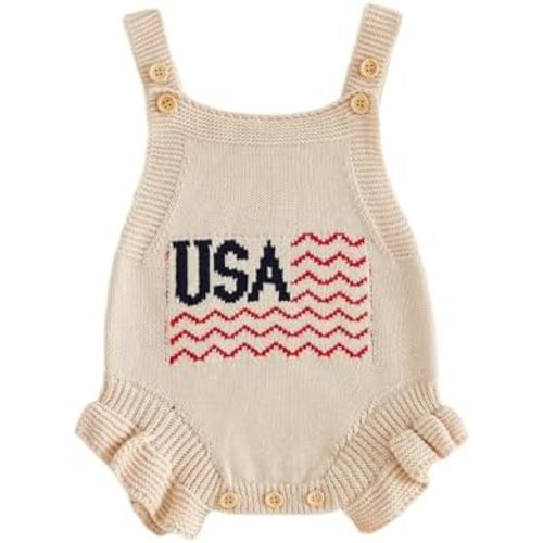 FYBITBO Baby Sweater Knit Romper Newborn Girl Strawberry Sweaters Onesie Overalls Fall Winter Clothes Summer Outfit
