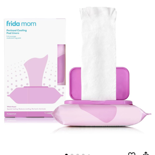 Perineal Medicated Witch Hazel Full-Length Cooling Pad Liners for Postpartum Care by Frida Mom | Speeds Healing and Reduces Swelling for Perineal Area | 24-Count