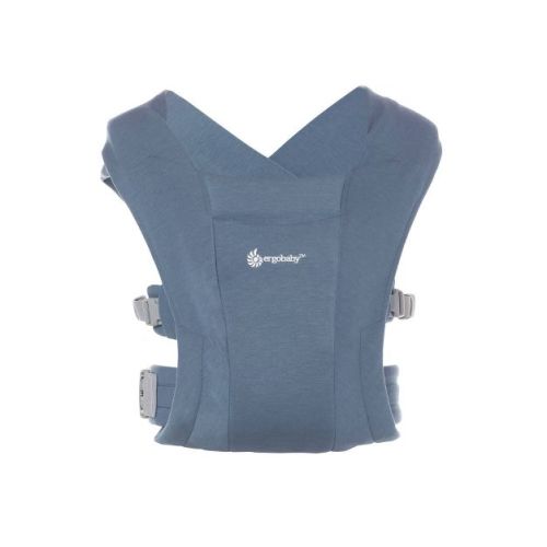 Ergobaby Embrace Cozy Knit Newborn Carrier - Oxford Blue: Buckle Closure, Infant Head Support, Spandex Blend