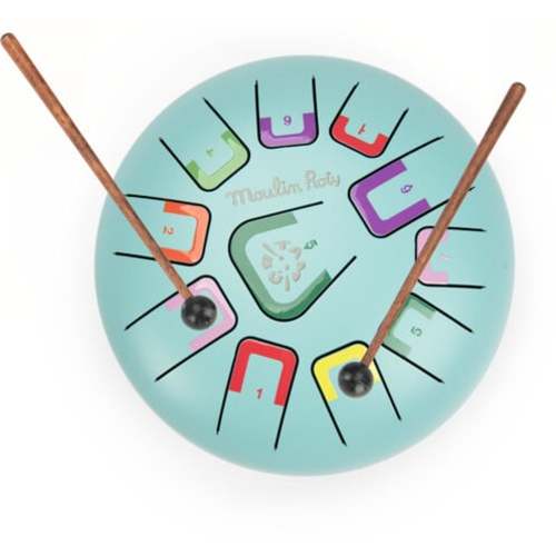 Tongue Drum L (Light Blue) - Moulin Roty | Maisonette