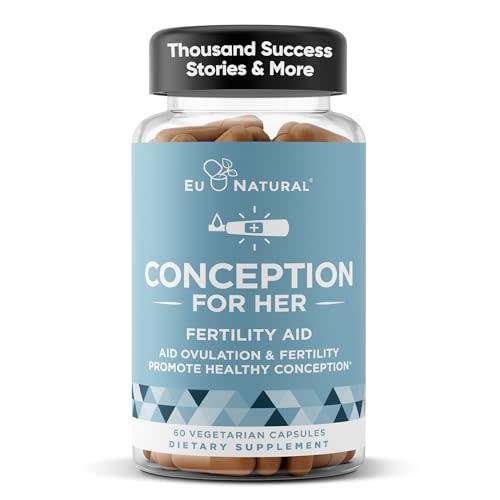 Conception Fertility Supplements for Women – Aids Ovulation, Hormonal Balance, & Regular Cycles – Prenatal Vitamin Support with Myo-Inositol, Folate, Folic Acid, Vitex – 60 Vegetarian Soft Capsules