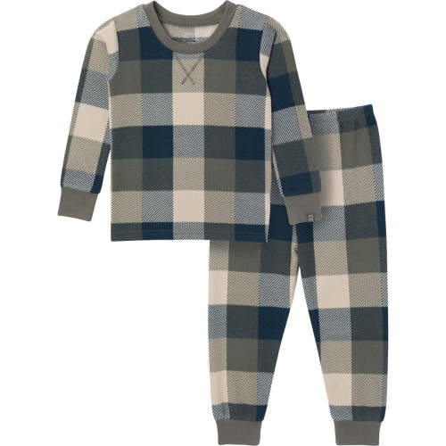 2-Piece Infant & Toddler Boys Dark Green Plaid Hacci Pajama Set – Gerber Childrenswear