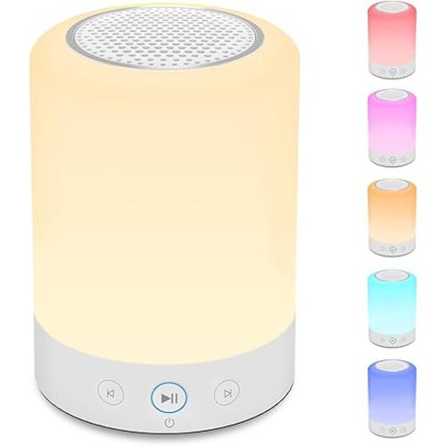 Night Lights, White Noise Machine – 20 Non-Looping Sleep Sounds, Rechargeable Battery, Touch Control, 6 Timers & Memory Function | Portable Sound Machine for Baby, Adults, Nursery, Travel