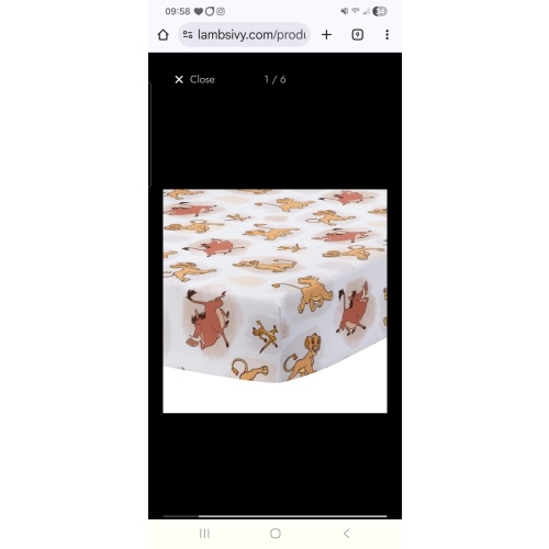 Lion King Safari Fitted Crib Sheet