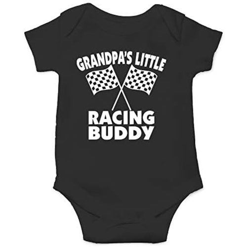 CBTwear Grandpa's Little Racing Buddy - Baby Clothes - Funny Newborn Bodysuit Outfits for Boys and Girls