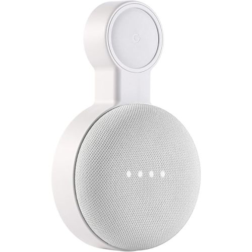 Outlet Wall Mount Holder for Google Nest Mini and Google Home Mini, A Space-Saving Accessories with Cord Management for Google Mini Smart Speaker, No Messy Wires or Screws (1 Pack)
