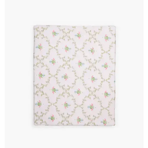The Crib Sheet - Light Pink Trellis