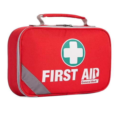 215-Piece 2-in-1 First Aid Kit with Bonus 43-Piece Mini Kit, Includes Eyewash, Cold Pack, Moleskin Pads, Emergency Blanket - Ideal for Home, Travel, Car, Office, Camping (Red)