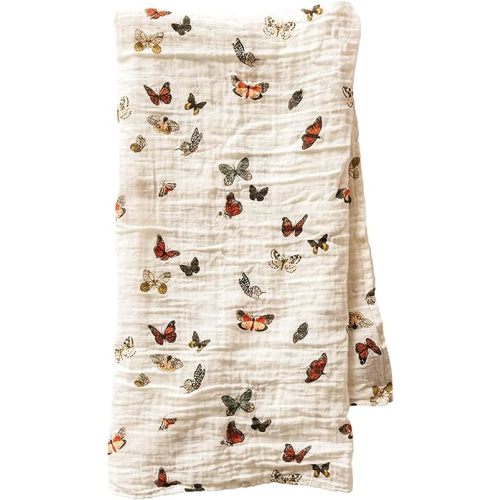 CLEMENTINE KIDS Muslin Infant Swaddles (Butterfly Swarm)
