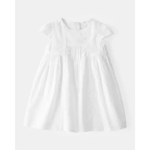 Baby Girl Textured Babydoll Dress - White - OshKosh B'gosh | Carter's