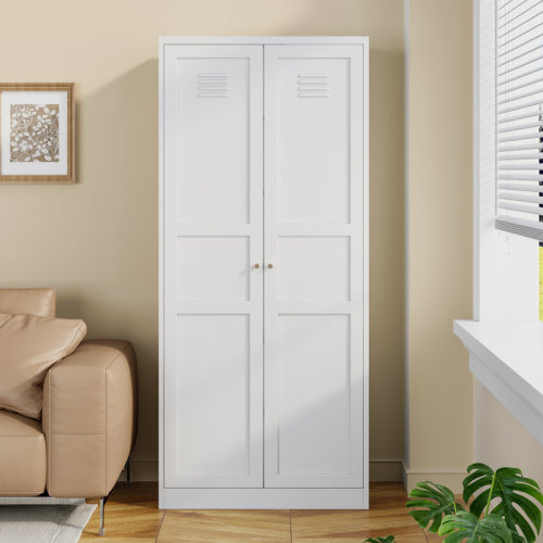 Latitude Run® Storage Cabinet With Adjustable Shelves-Metal Home Kitchen Pantry Cabinets With Doors,Organization Locker For Cupboard/Bedroom/Dining/Living/Bathroom/Office/Garage Room & Reviews | Wayfair