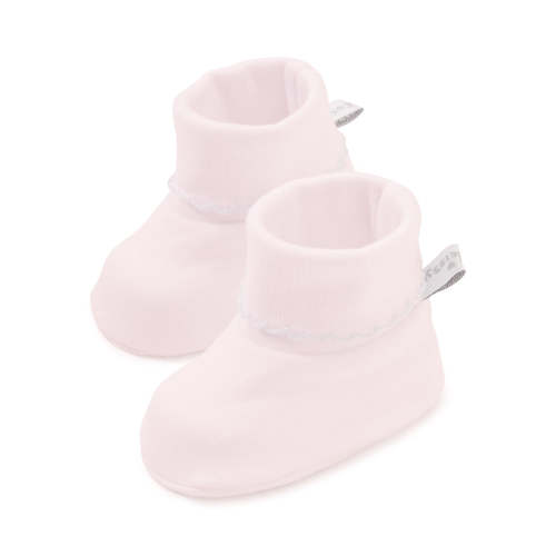 Pink Pima Baby Booties