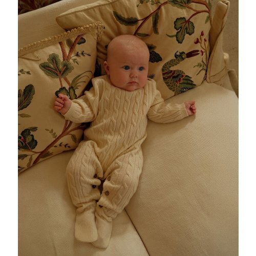 Edgehill Collection x Kristin Ellen Hockman Baby Evie Cashmere Footed Coverall