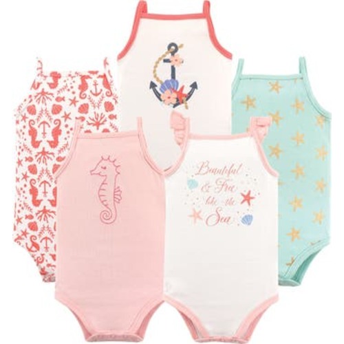 Soft Cotton Sleeveless Infant Bodysuits, 0-3M