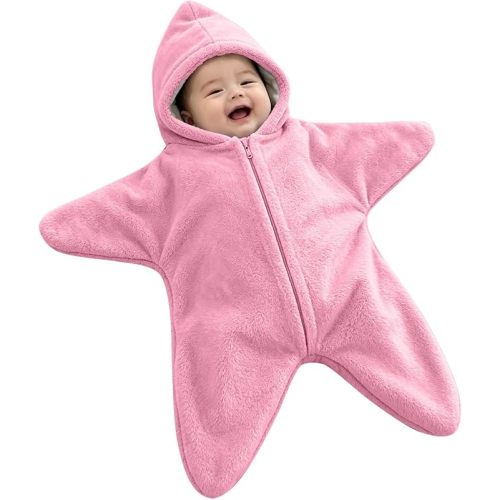 Baby Starfish Onesie Halloween Zipper Hooded Star Suit Newborn Outfit