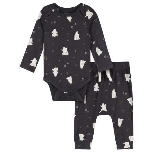 Modern Moments by Gerber Neutral Halloween Bodysuit and Pant Outfit Set, 2-Piece, Sizes Newborn - 18 Months