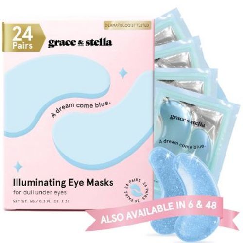 Grace & Stella Illuminating Under Eye Mask - Blue - 24 Pair