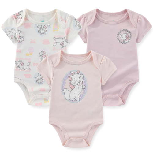 Disney The Aristocats Marie the Cat Bodysuit (Baby Girls), 3 Pack, Sizes 3M-12M