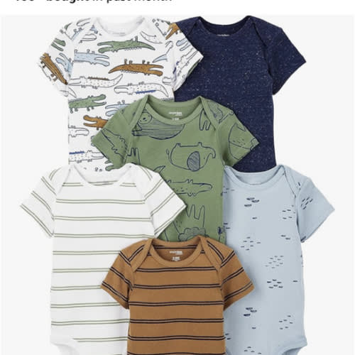 Simple Joys by Carter's Baby Boys' 6-Pack Short-Sleeve Bodysuit