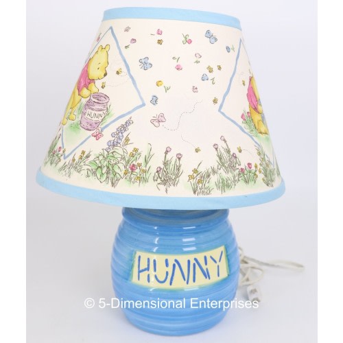 Vintage Disney Winnie the Pooh Deluxe HUNNY POT 14" Nursery Lamp With Shade