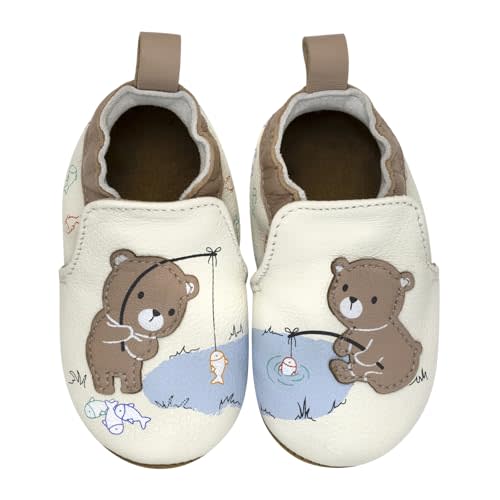 Robeez Baby Boys and Unisex Soft Soles Slip-Resistant Crib Shoes Slippers Moccasins for Infant and Toddler, 0-24 Months