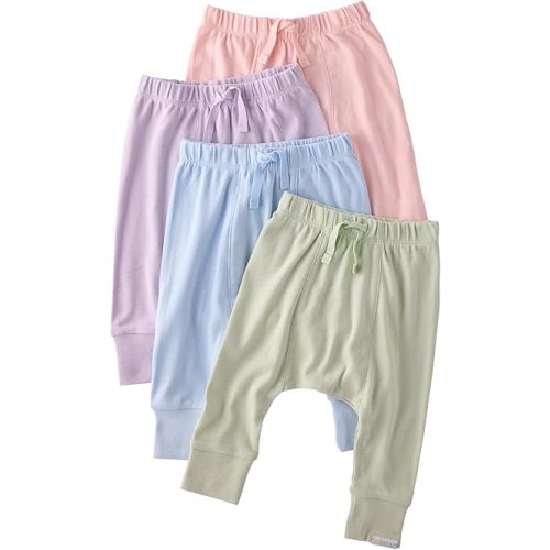 Jordan 4-Pack Jogger Baby & Toddler Pants 100% Organic Cotton Bottoms for Boys & Girls