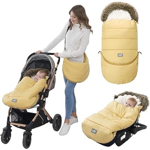 LAT Baby Warm Bunting Bag Universal,Extended and Removable,Stroller Sleeping Bag Cold Weather,Waterproof Toddler Footmuff