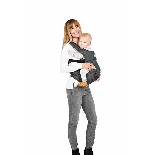 Moby Hip Seat and Baby Carrier for Infants and Toddlers, Designed for Mothers, Fathers, and Caregivers, Supports Children from 12-17 lbs (Grey)
