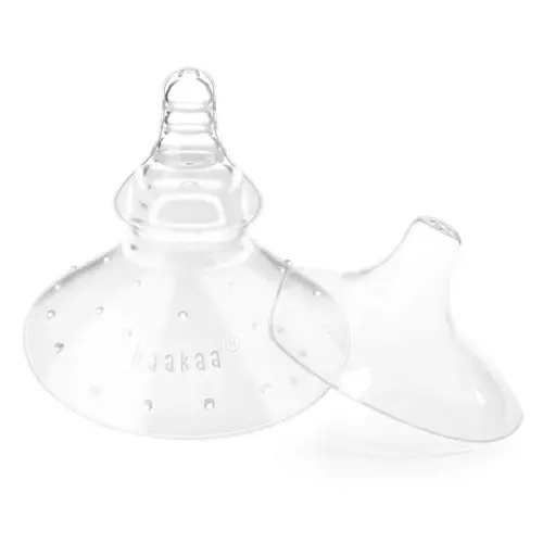 haakaa Nipple Shields for Nursing Newborn Silicone Nippleshield for Breastfeeding with Carry Case Combo, 2pc
