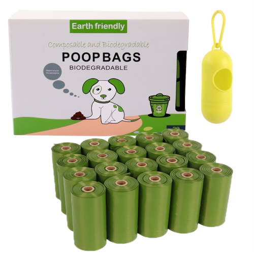 Absoke Dog Poop Bags, 300-Count Waste Bags with Holder, Lavender Scented, Thick and Durable