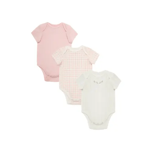 3-Pack Check Assorted Cotton Bodysuits