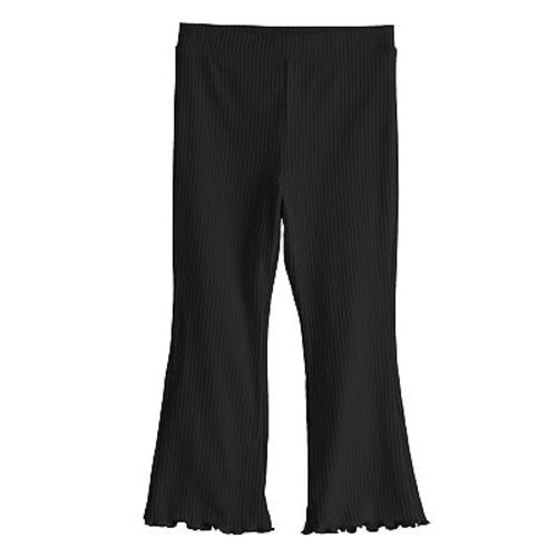 Baby & Toddler Girl Jumping Beans® Lettuce Hem Ribbed Flare Leggings