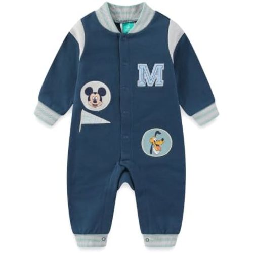 Disney Mickey Mouse Baby Boys Romper Coverall for Newborn and Infant
