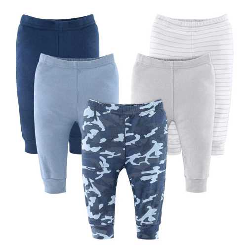 Blue Camo 5 Pack Baby Boy Pants Set