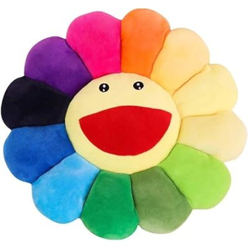 TEFU Flower Plush Pillow, Sunflower Soft Comfortable,Colorful,21.6in/55cm
