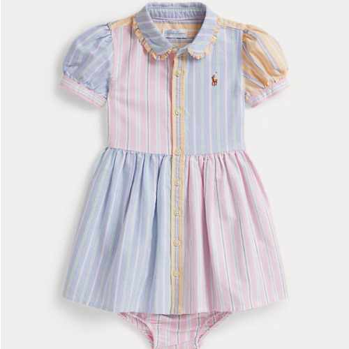 Striped Cotton Fun Shirtdress & Bloomer
